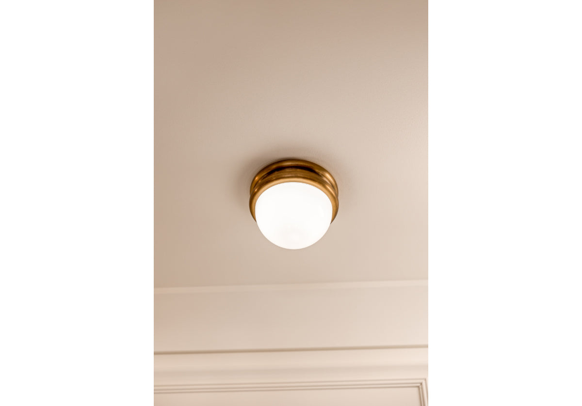 ALYS FLUSH MOUNT | Glass & Brass