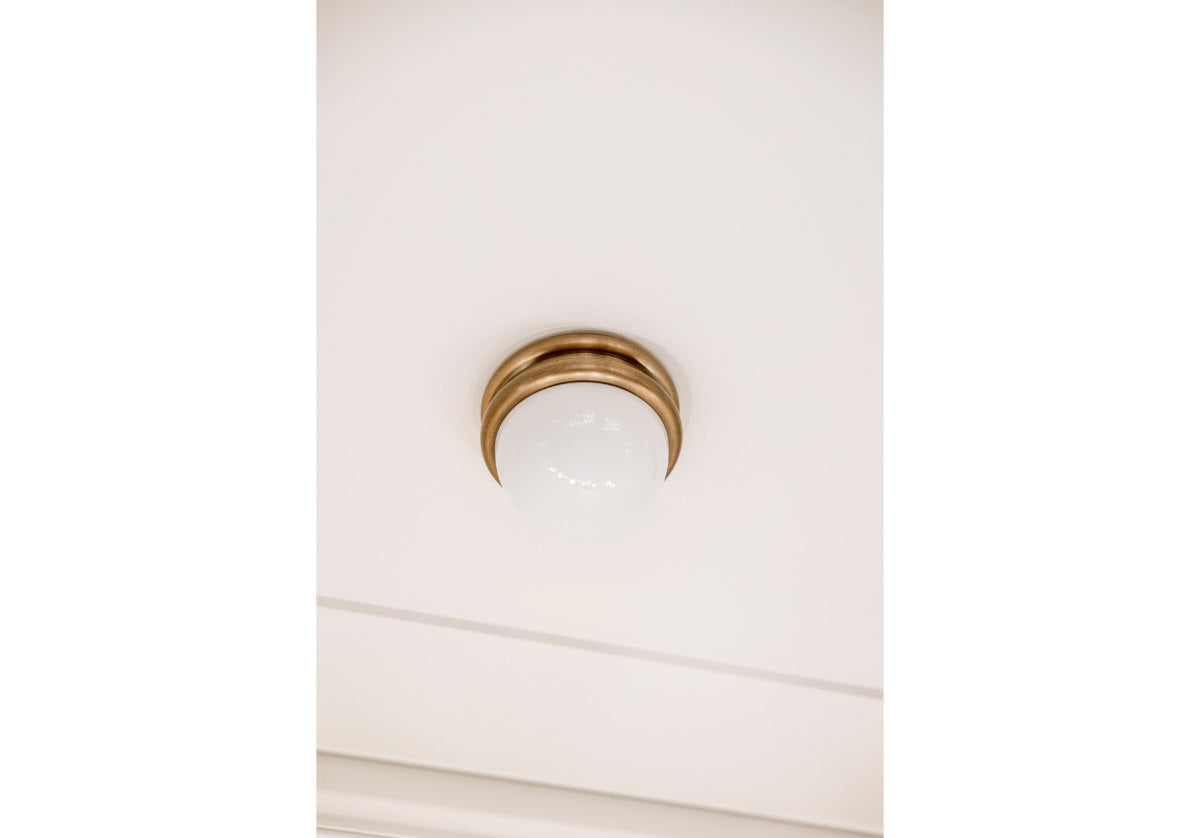 ALYS FLUSH MOUNT | Glass & Brass