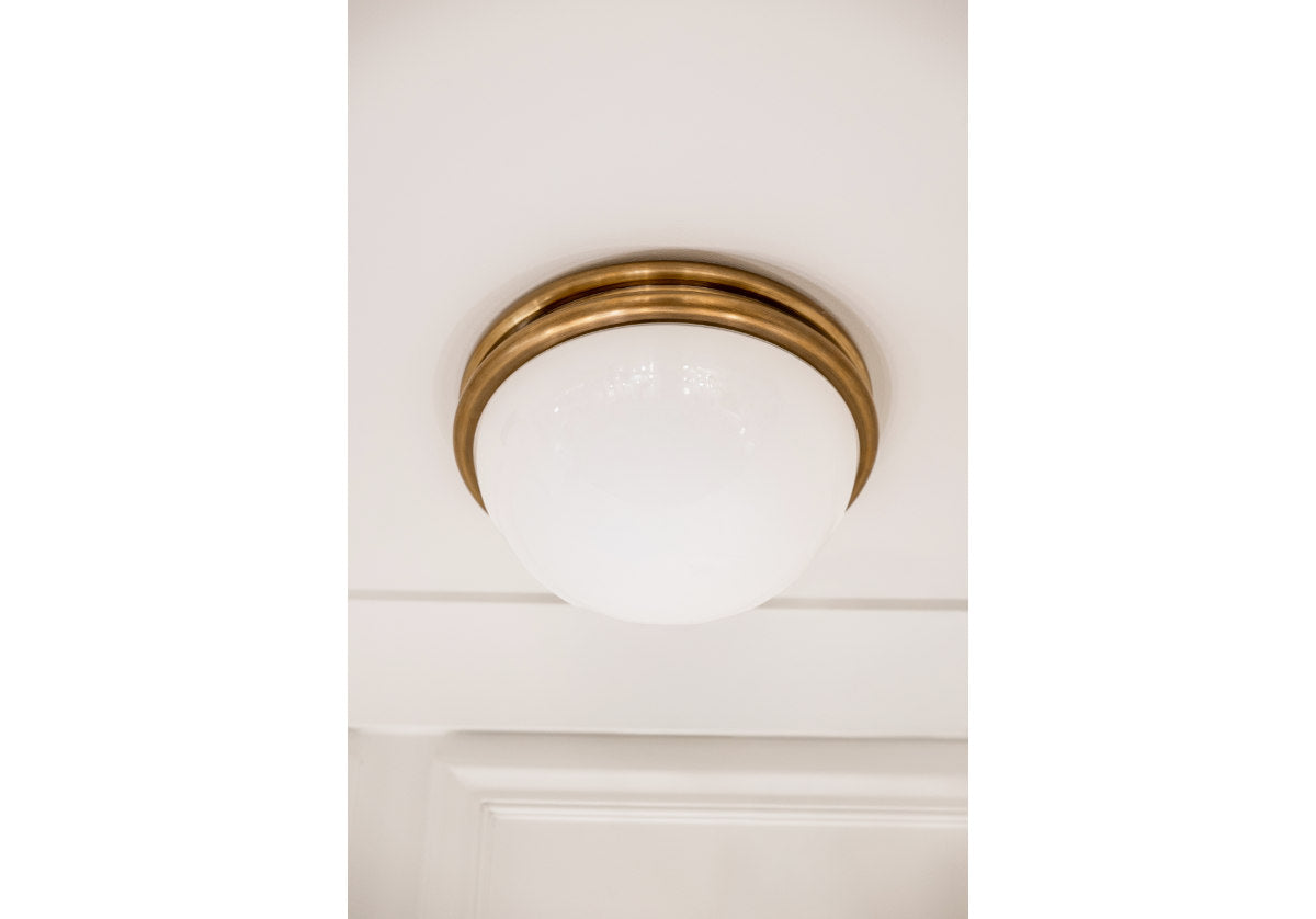 ALYS FLUSH MOUNT | Glass & Brass