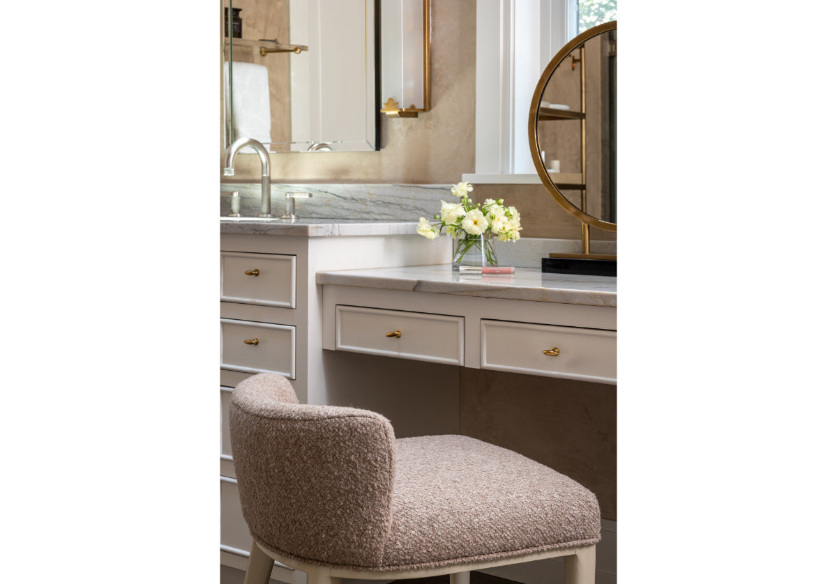 KELLY VANITY STOOL | Berber Linen