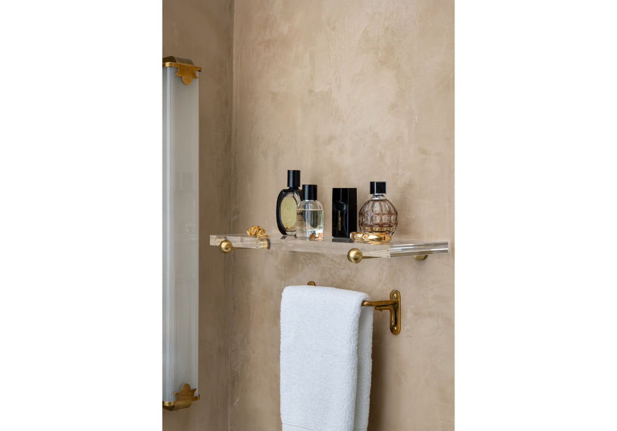 LUCIE LUCITE WALL-MOUNTED SHELF