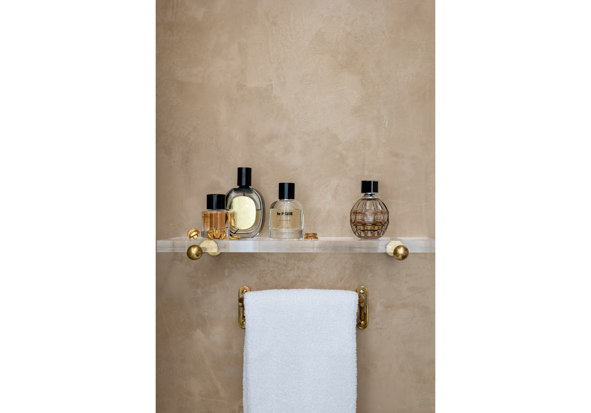 LUCIE LUCITE WALL-MOUNTED SHELF
