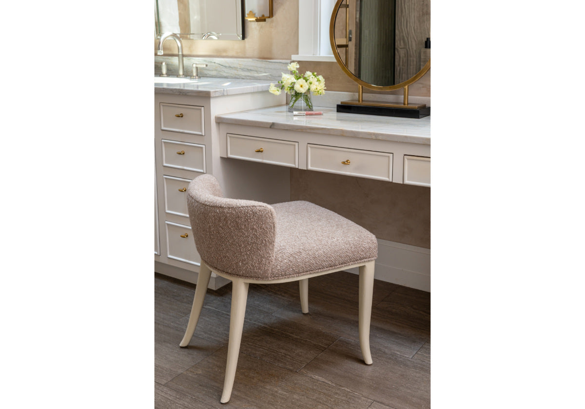 KELLY VANITY STOOL | Berber Linen