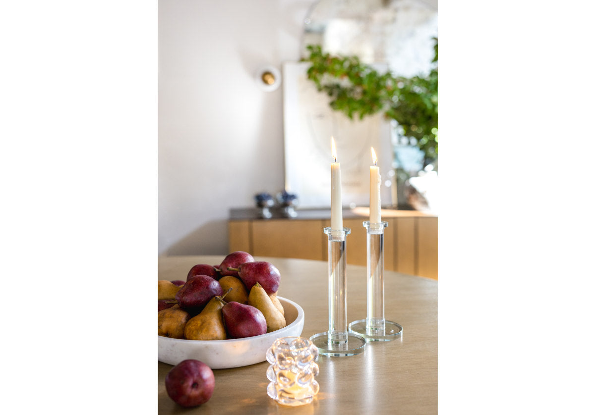 CRYSTAL COLUMN CANDLESTICK | Set of 2
