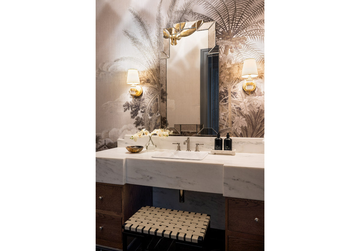 PETITE MARBLE FOOTED TRAY