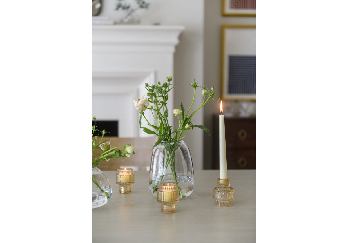 VINTAGE RIBBED CANDLE HOLDER