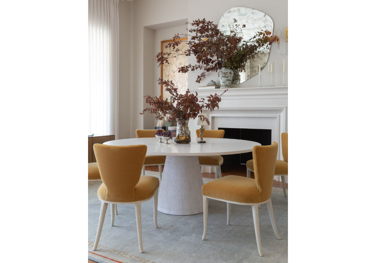 KELLY DINING CHAIR | Butterscotch Mohair