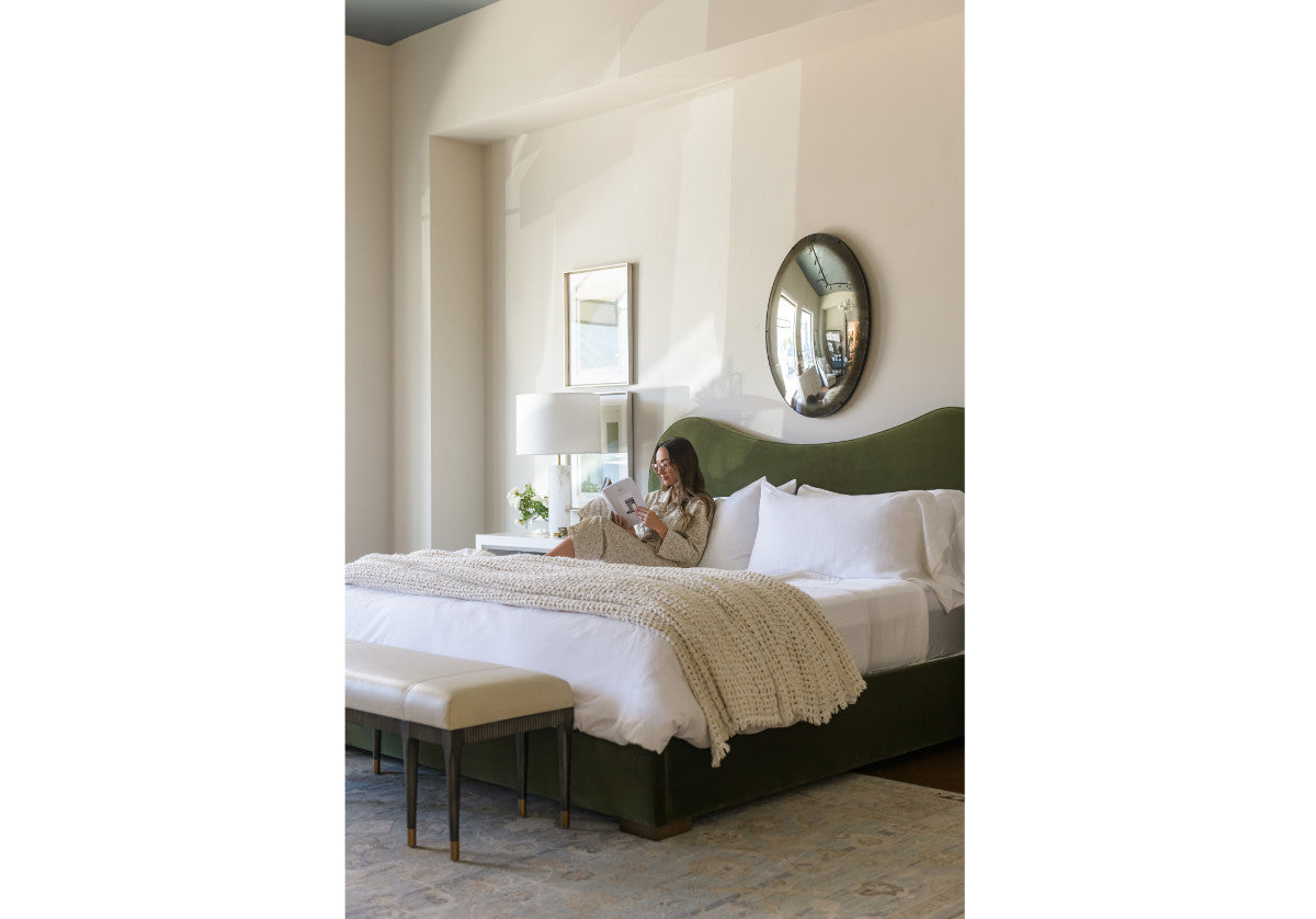 MARLO BED | Moss Velvet