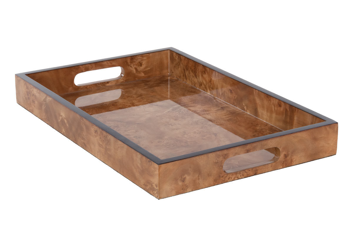 BURLED WOOD TRAY