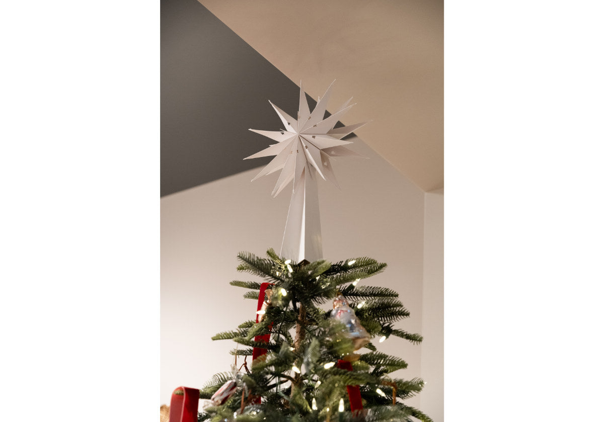 WHITE STAR PAPER TREE TOP