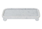 GRAND MARBLE FOOTED TRAY | Bianco Carrara