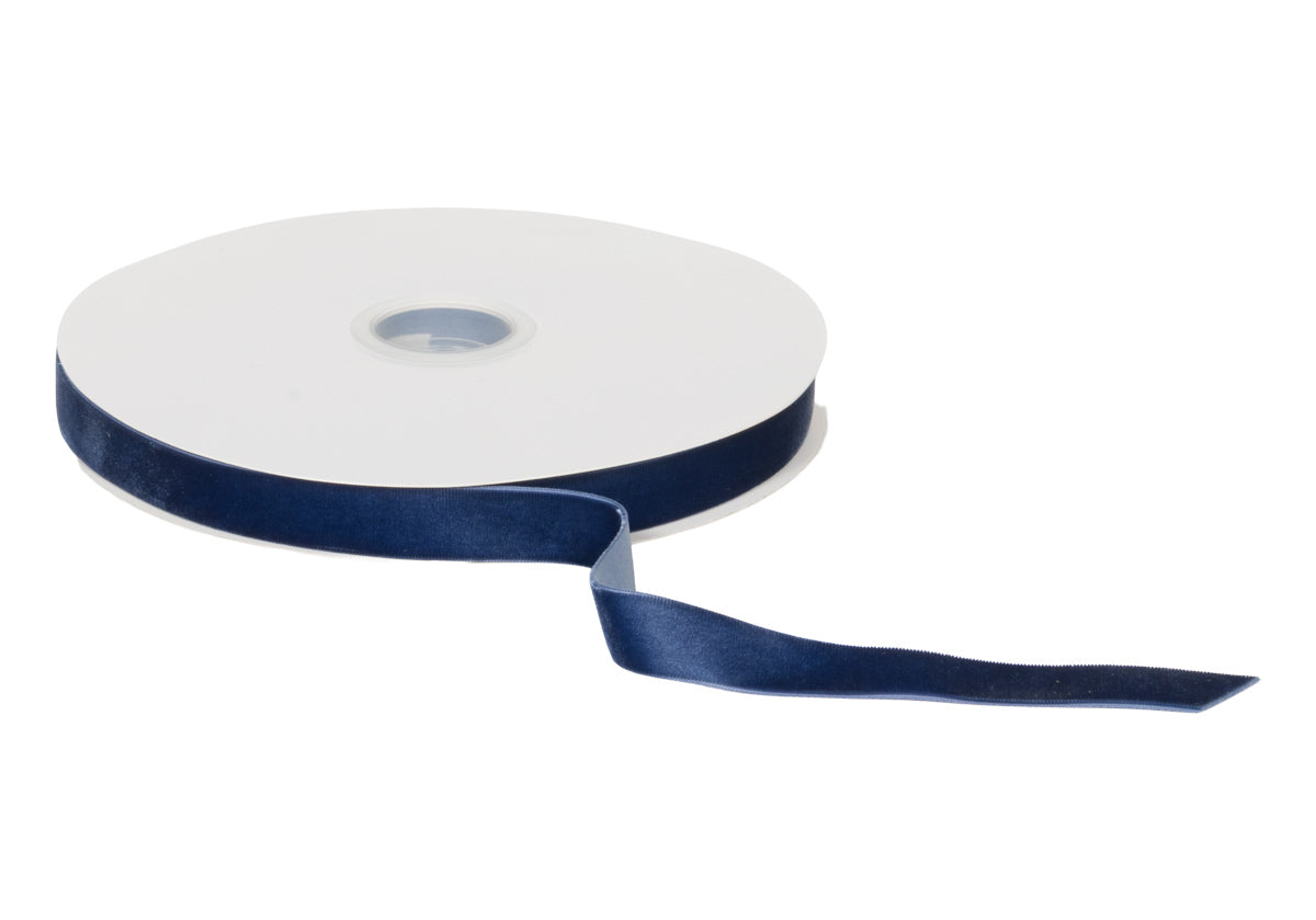 NAVY VELVET RIBBON | .75"