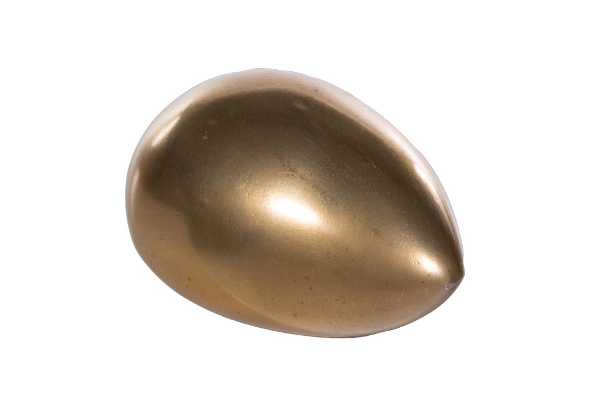 An eternal symbol of purity, hope, fertility, and the rare gift of luck and wealth, this solid brass egg is a beautiful addition. Give as a thoughtful gift or display on built-ins, coffee tables, or consoles for an interesting addition.