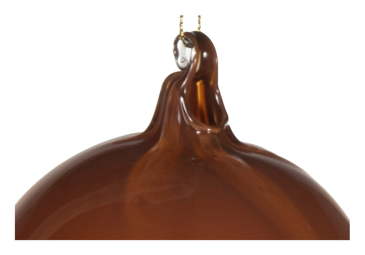AMBER GLASS ORNAMENT | 4"