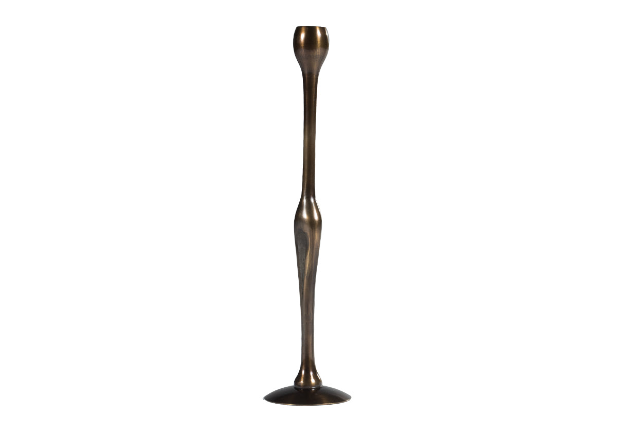 FIGURE BRASS CANDLESTICK