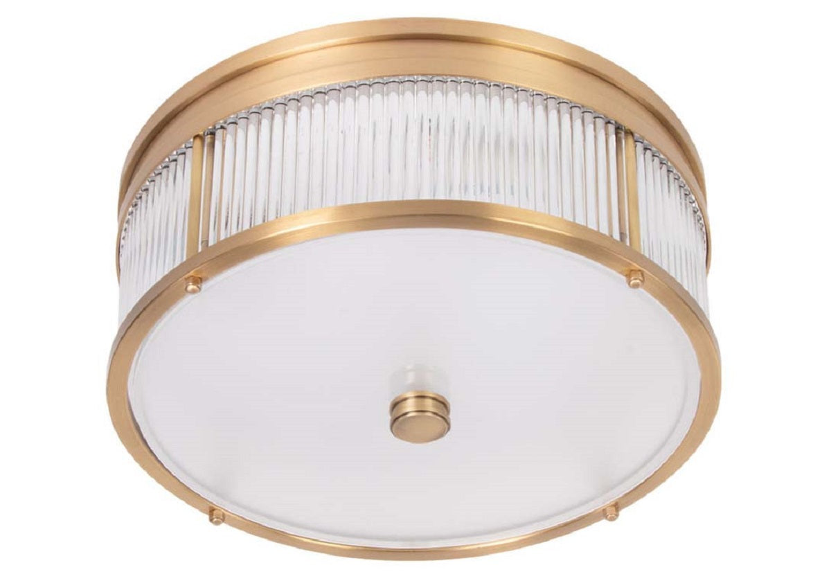 ROUND CHELSEA FLUSH MOUNT | BRASS