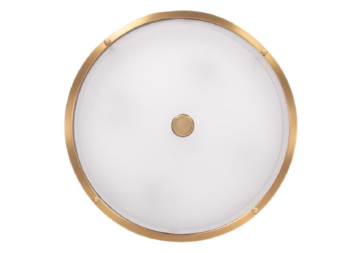 ROUND CHELSEA FLUSH MOUNT | BRASS