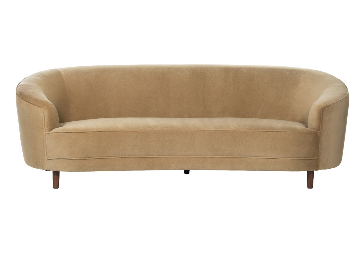 COLETTE CURVED SOFA | Camel Velvet