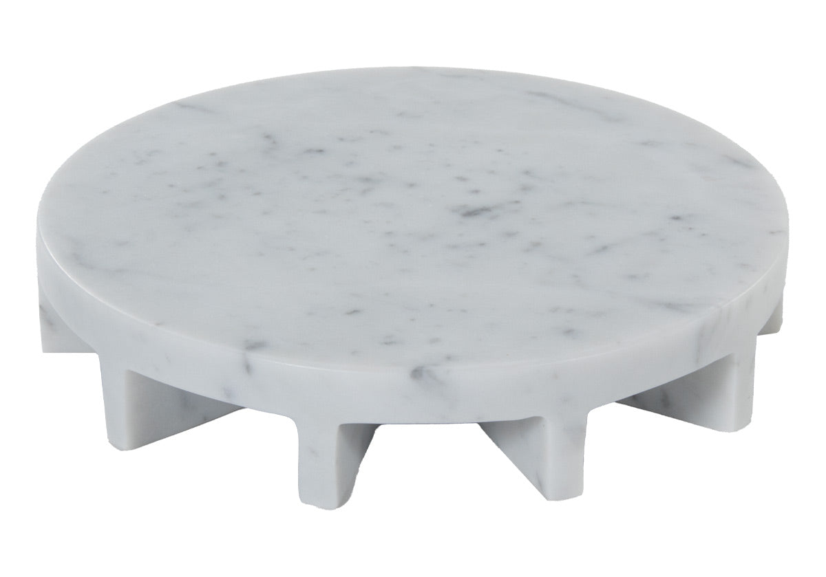 top view of dolce tray in the Bianco Carrara. 