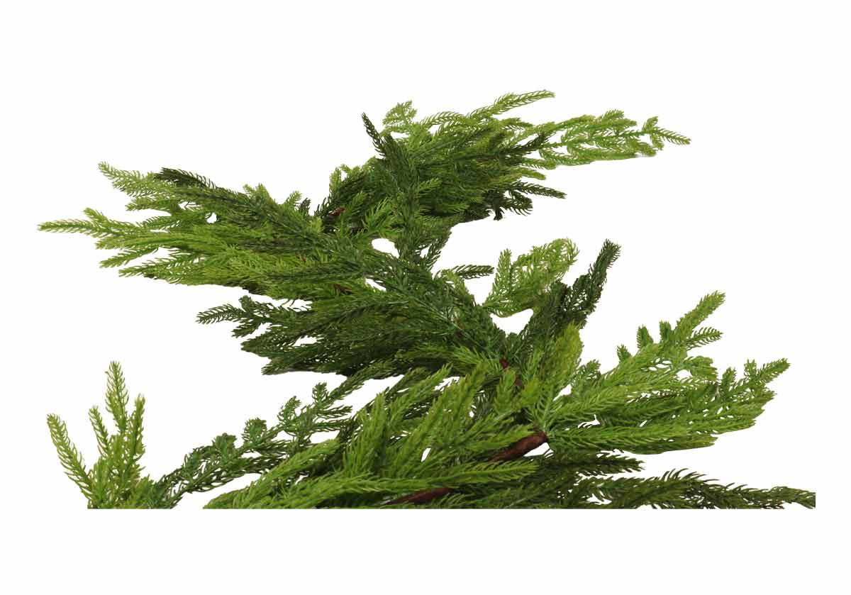 This seasonal garland is the perfect must-have with its realistic green pines and elongated size. Style up a banister, across a mantle, or down a dining table for an everlasting, elegant design.