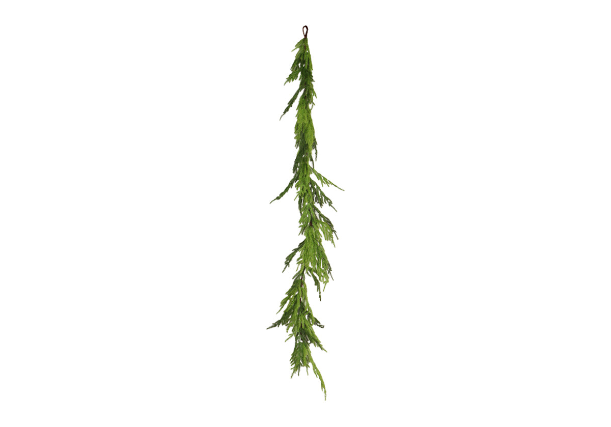 the fir garland straightened out. 