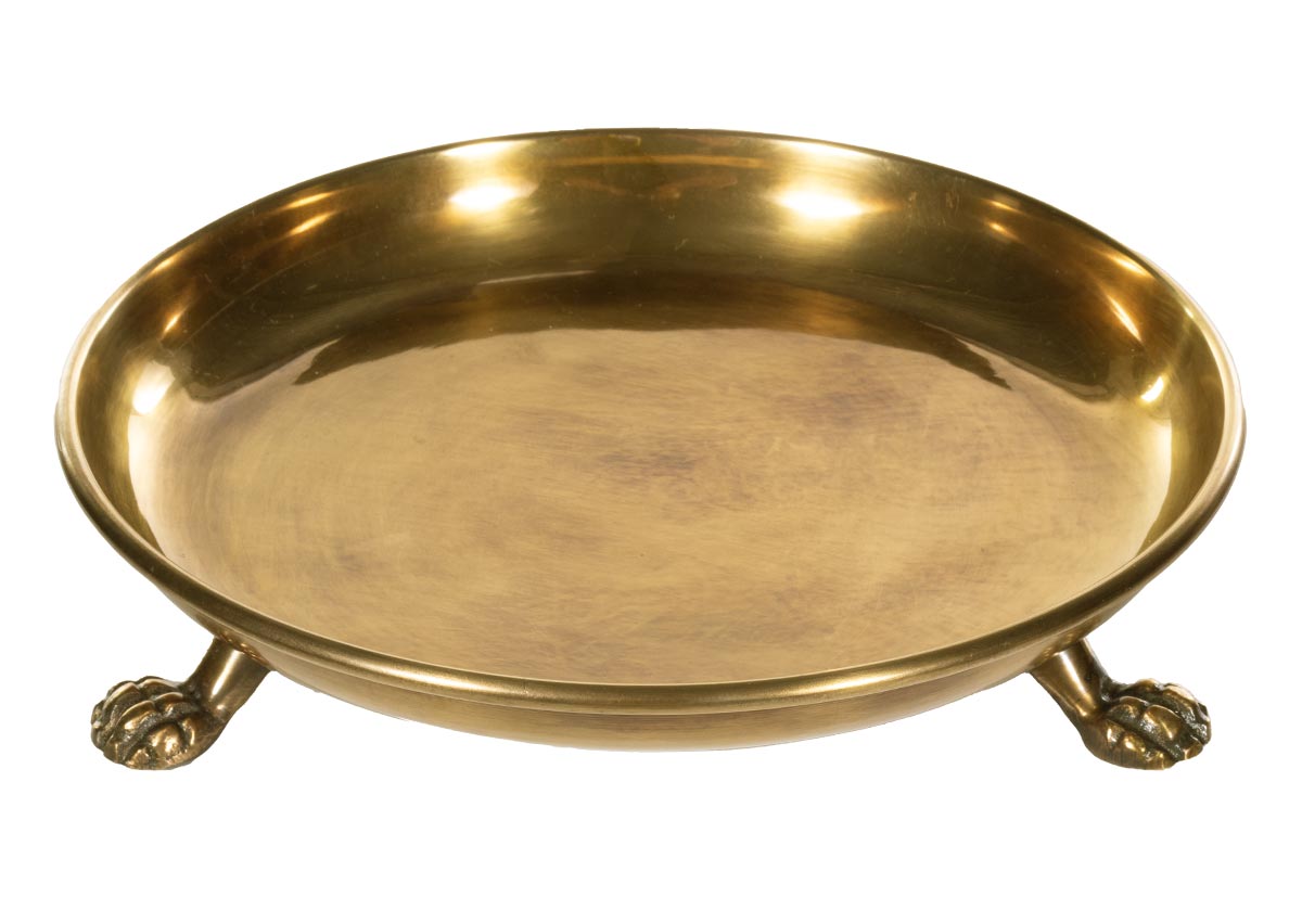 BRASS CLAWFOOT TRAY