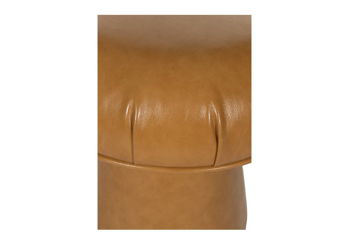 MUSHROOM OTTOMAN | Toffee Leather