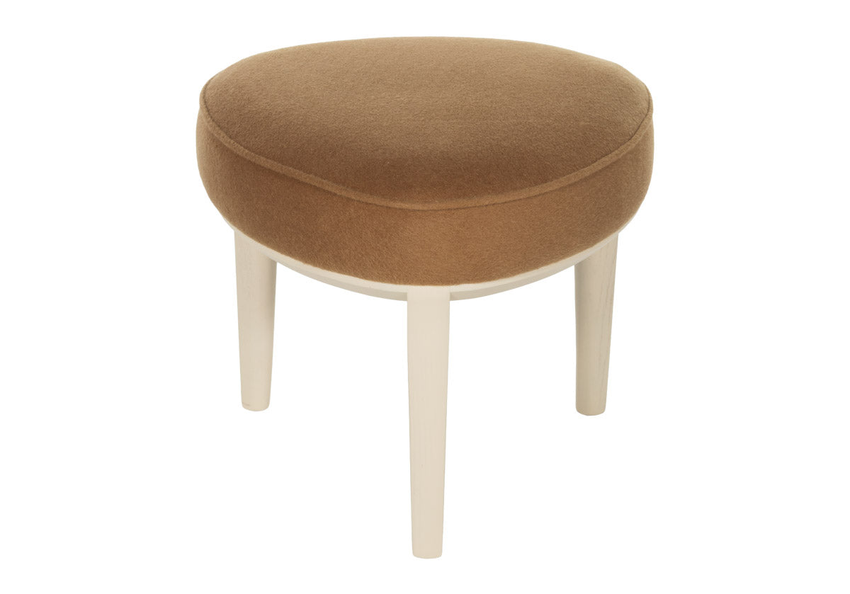 STEVIE OTTOMAN | Mohair Wool Blend in Camel