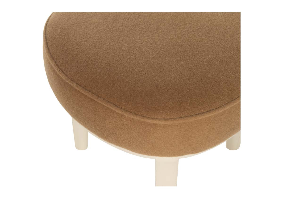 STEVIE OTTOMAN | Mohair Wool Blend in Camel