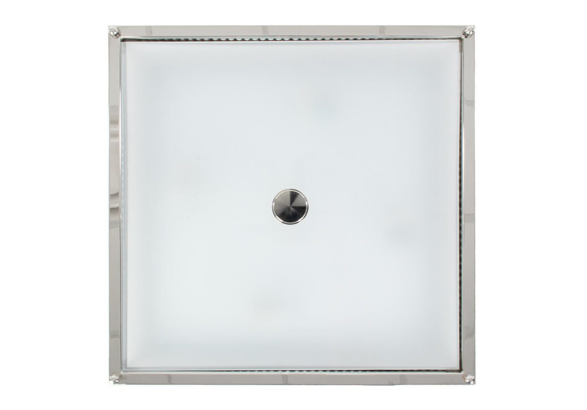 SQUARE CHELSEA FLUSH MOUNT | NICKEL