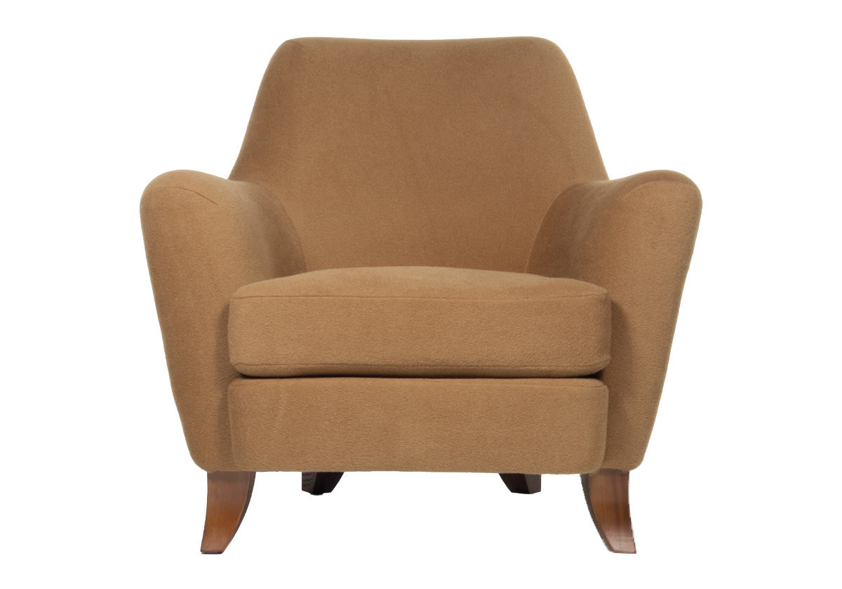 FREDDIE LOUNGE CHAIR | Alpaca Wool Blend in Camel