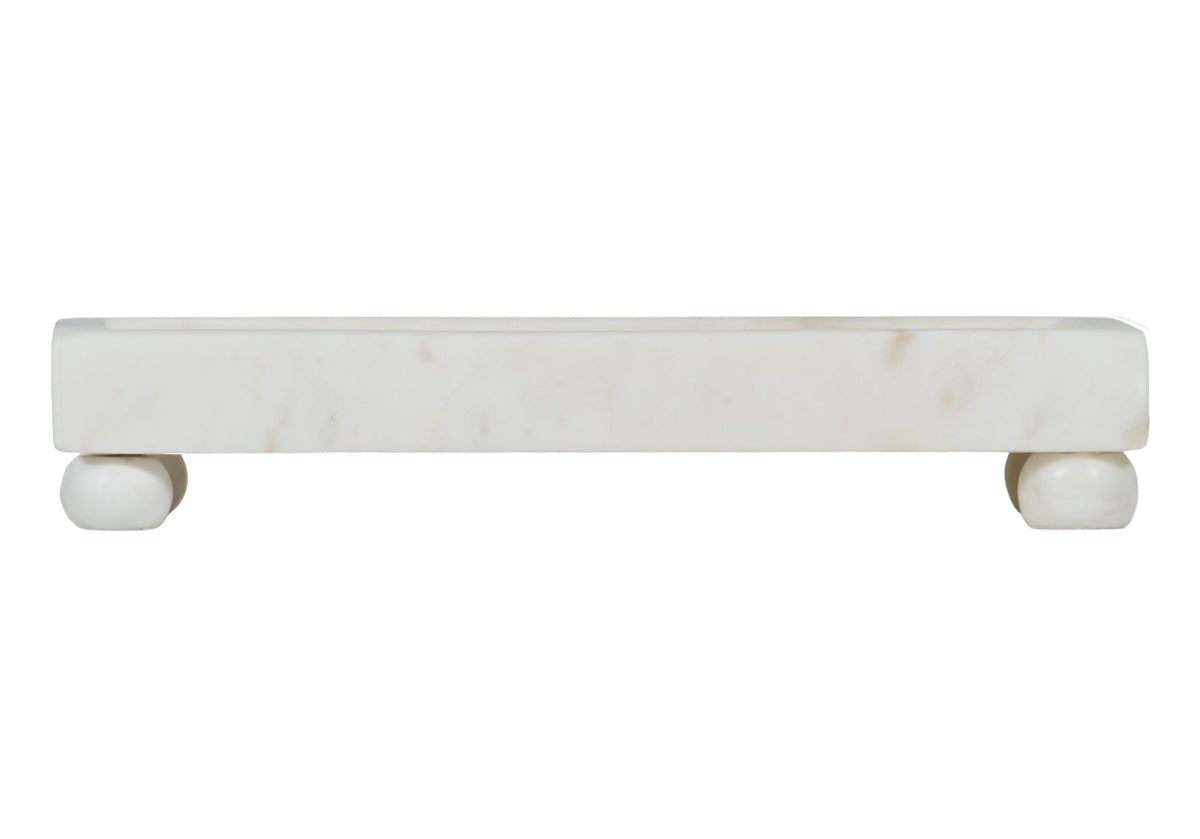 PETITE MARBLE FOOTED TRAY