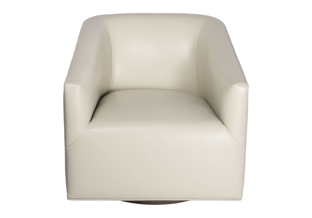 HARVEY SWIVEL CHAIR | Ivory Leather