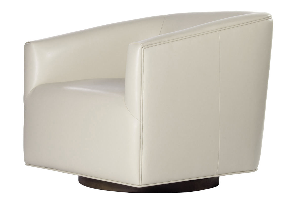 HARVEY SWIVEL CHAIR | Ivory Leather