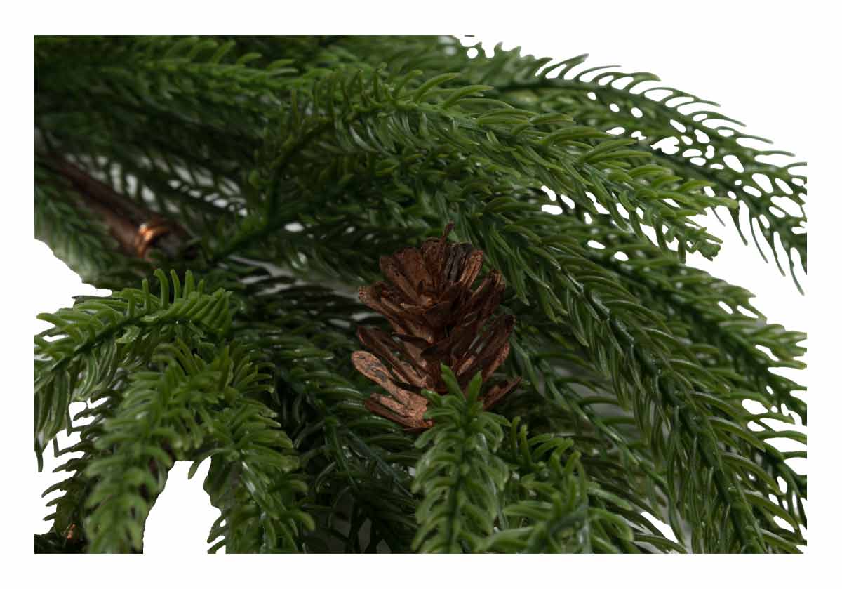 close up texture of the fir wreath from alice lane. 