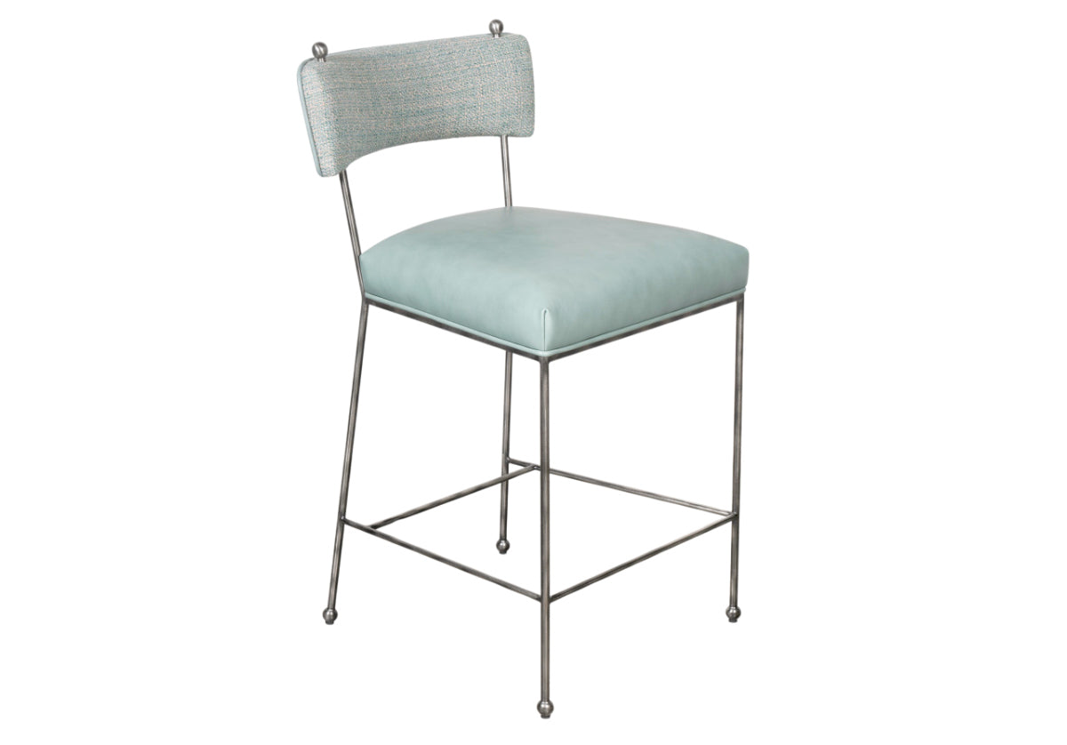 YVETTE COUNTER STOOL | Ocean Leather & Tweed