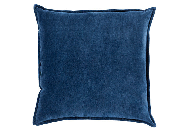 Velvet + Wool Circle Pillow in Blue | Cover Only by Schoolhouse