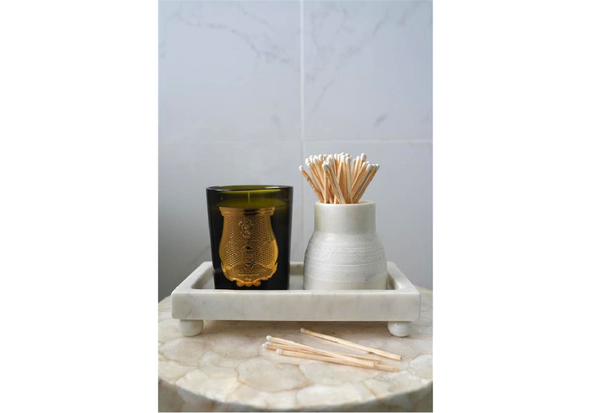 MARBLE MATCH HOLDER | WHITE