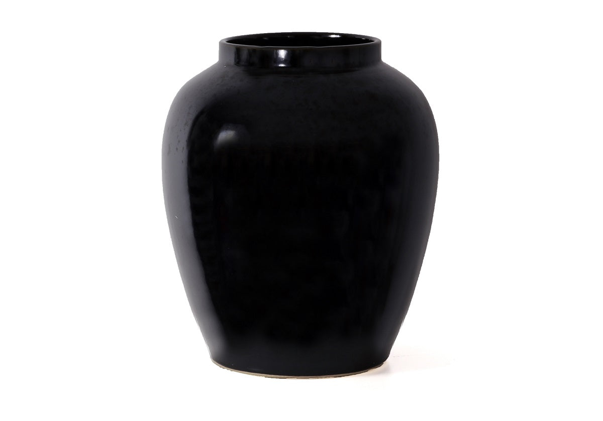 BLACK LARGE VASE