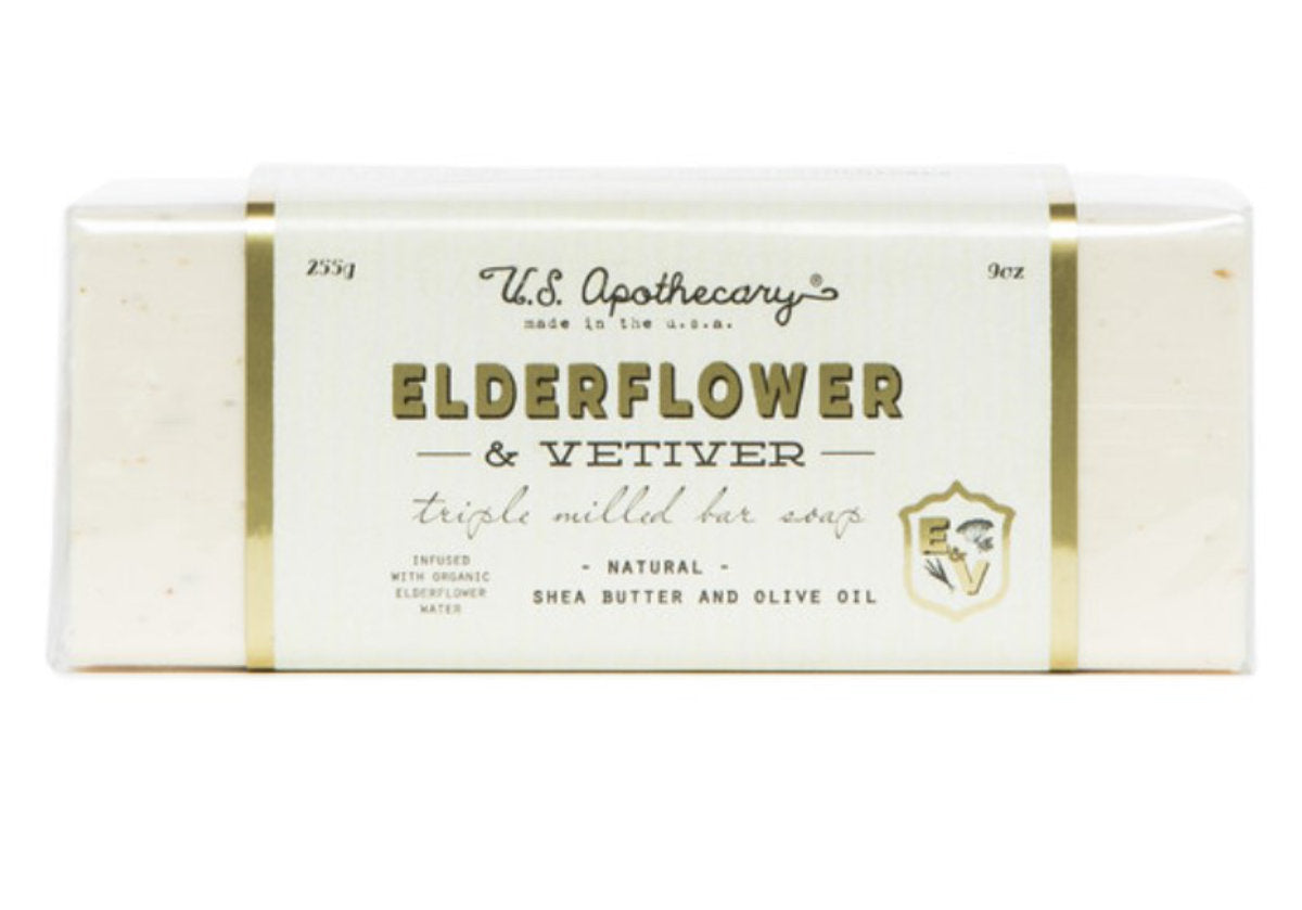 ELDERFLOWER & VETIVER BAR SOAP