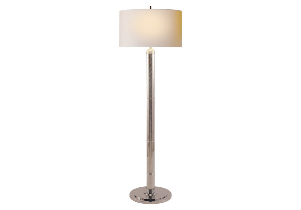 LONGACRE FLOOR LAMP POLISHED NICKEL