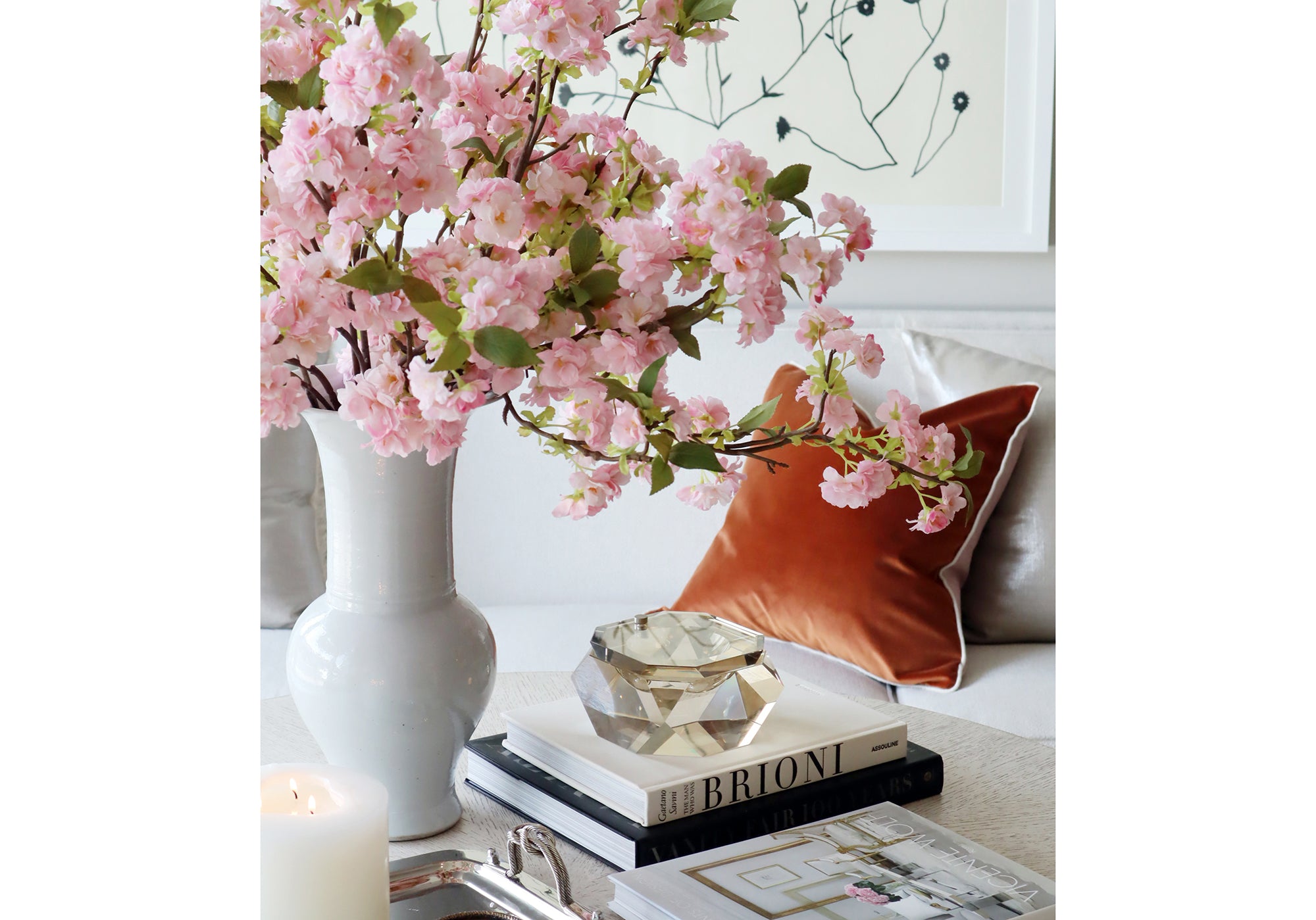 PINK CHERRY BLOSSOM STEM