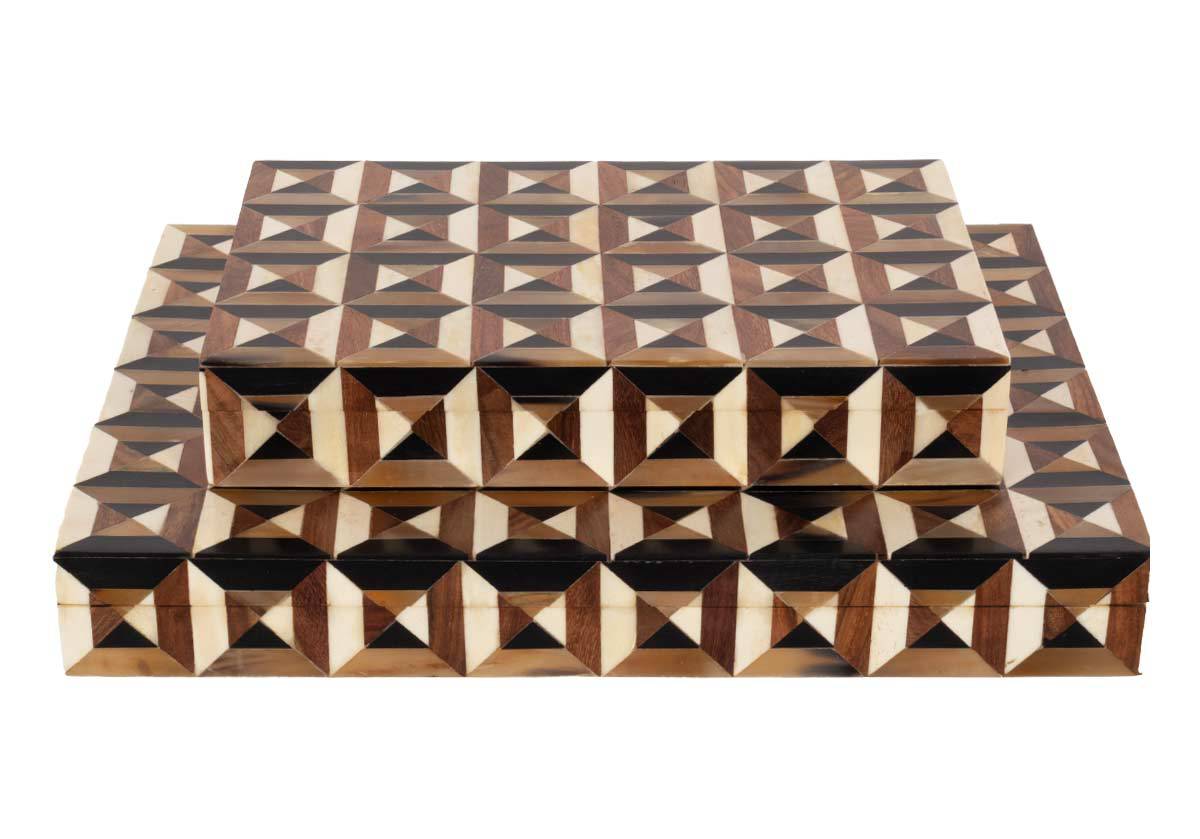 TRIANGLE MARQUETRY BOX