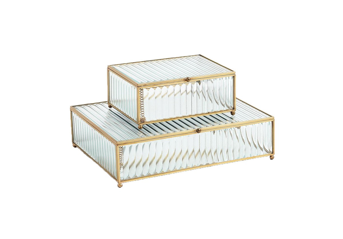 REEDED GLASS BOX